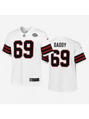 Cleveland Browns Custom 69 DADDY NFL Jersey XL Nike On Field White Fan 31x23